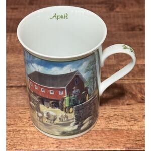 The Danbury Mint John Deere Farm Year APRIL mug